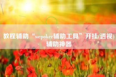 教程辅助“wepoker辅助工具”开挂(透视)辅助神器