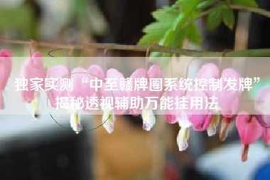 独家实测“中至赣牌圈系统控制发牌”揭秘透视辅助万能挂用法