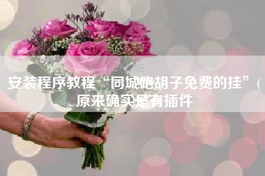 安装程序教程“同城跑胡子免费的挂”(原来确实是有插件