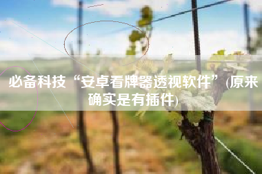 必备科技“安卓看牌器透视软件”(原来确实是有插件)