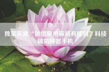 独家实测“微信泉州麻将有挂吗”科技辅助神器手机