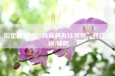 指定教程“八闽麻将有挂视频”开挂(透视)辅助