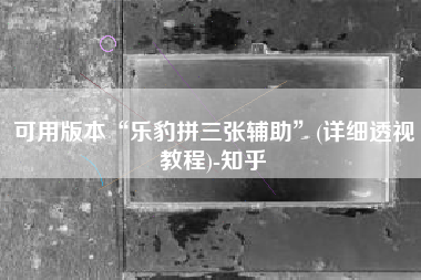 可用版本“乐豹拼三张辅助”(详细透视教程)-知乎