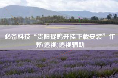 必备科技“贵阳捉鸡开挂下载安装”作弊(透视)透视辅助