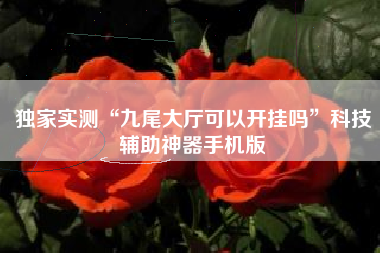 独家实测“九尾大厅可以开挂吗”科技辅助神器手机版