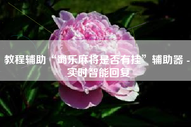 教程辅助“蜀乐麻将是否有挂”辅助器 - 实时智能回复