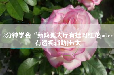 3分钟学会“新鸿狐大厅有挂吗红龙poker有透视辅助挂(太