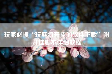 玩家必搜“玩麻将开挂的软件下载	”附开挂脚本详细教程