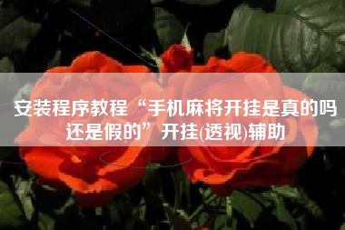 安装程序教程“手机麻将开挂是真的吗还是假的”开挂(透视)辅助