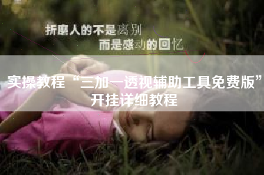 实操教程“三加一透视辅助工具免费版	”开挂详细教程